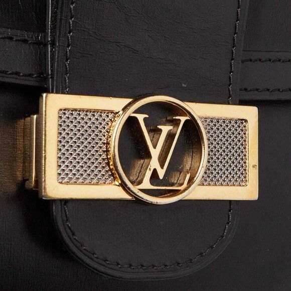 Louis Vuitton Black Leather Dauphine MM Bag - Picture 6 of 9